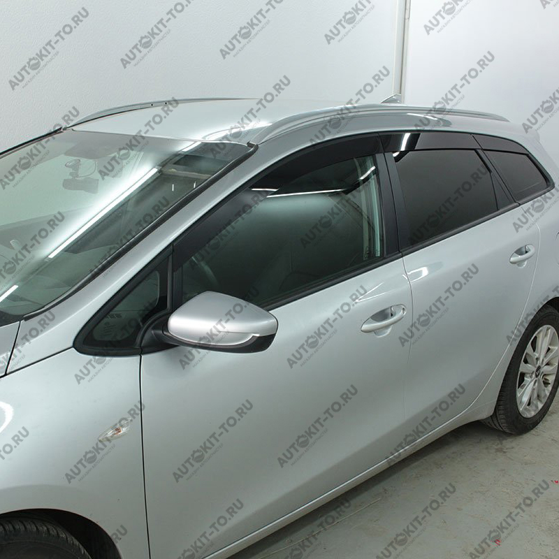 Дефлектор окон 2D, KIA - Ceed (II) 2012-2018, Комплект 6шт, Универсал