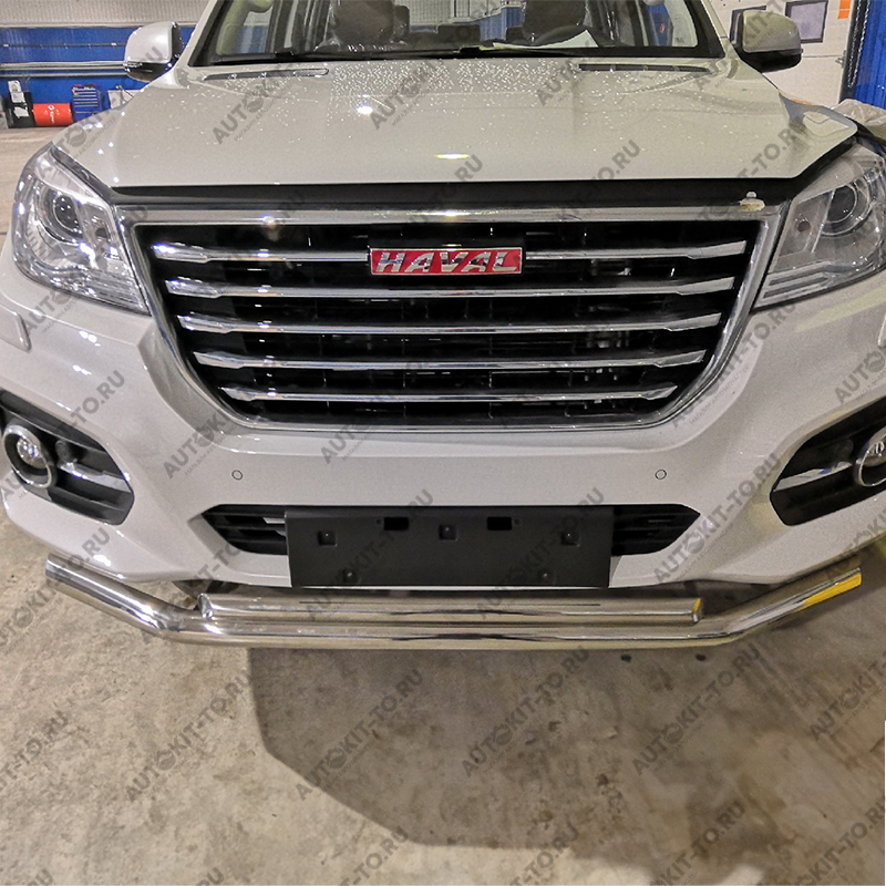 Защита переднего бампера двойная HAVAL H9 2018 рестайлинг